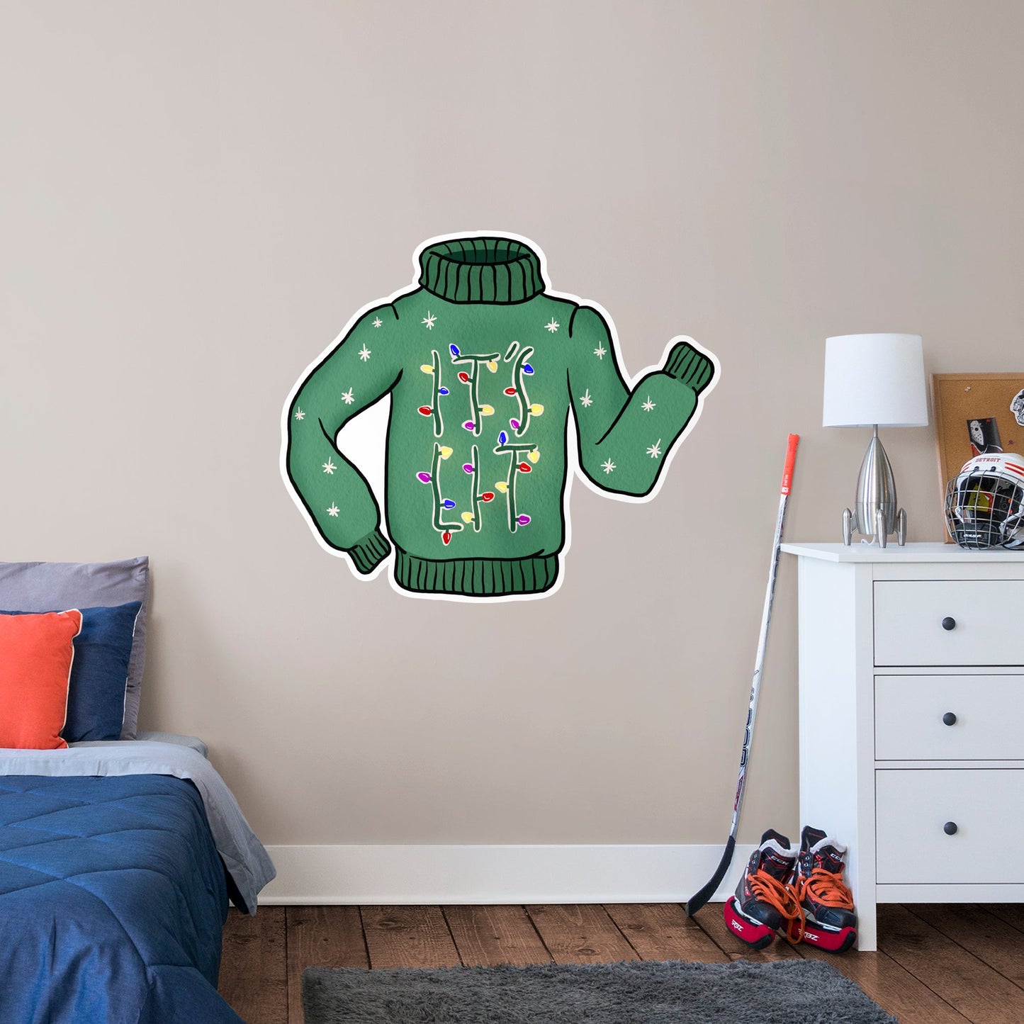 Its Lit Sweater        - Officially Licensed Big Moods Removable     Adhesive Decal
