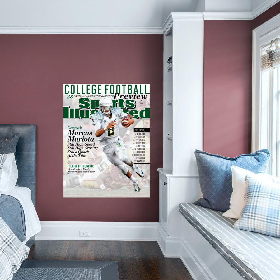 Marcus Mariota - August 2013 Sports Illustrated Cover - Peel & Stick Poster - Official NCAA - Oregon Ducks - Reusable Vinyl Wall Decal