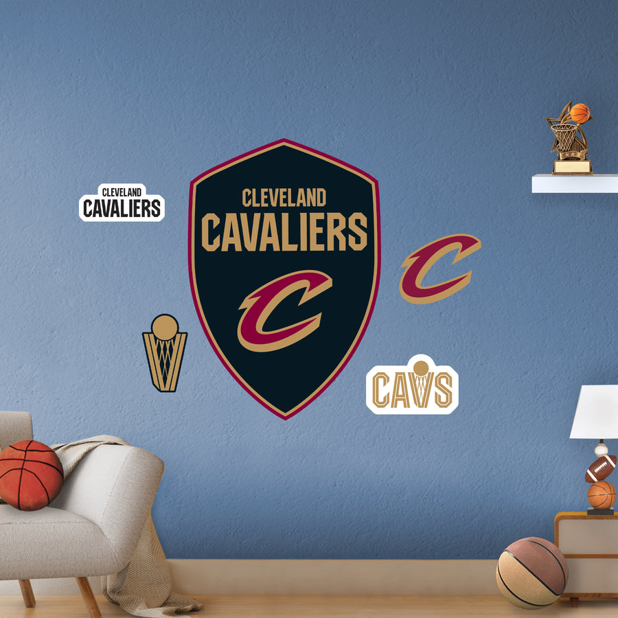 Cleveland Cavaliers - RealBig Shield Logo Collection - Official NBA - Reusable Vinyl Wall Decals #2