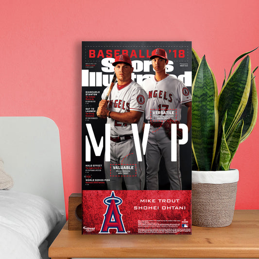 Los Angeles Angels: Mike Trout and Shohei Ohtani March 2018 Sports Illustrated Cover Mini Cardstock Cutout - Officially Licensed MLB Stand Out
