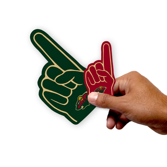 Minnesota Wild:  2022  Foam Finger Minis        - Officially Licensed NHL Removable     Adhesive Decal