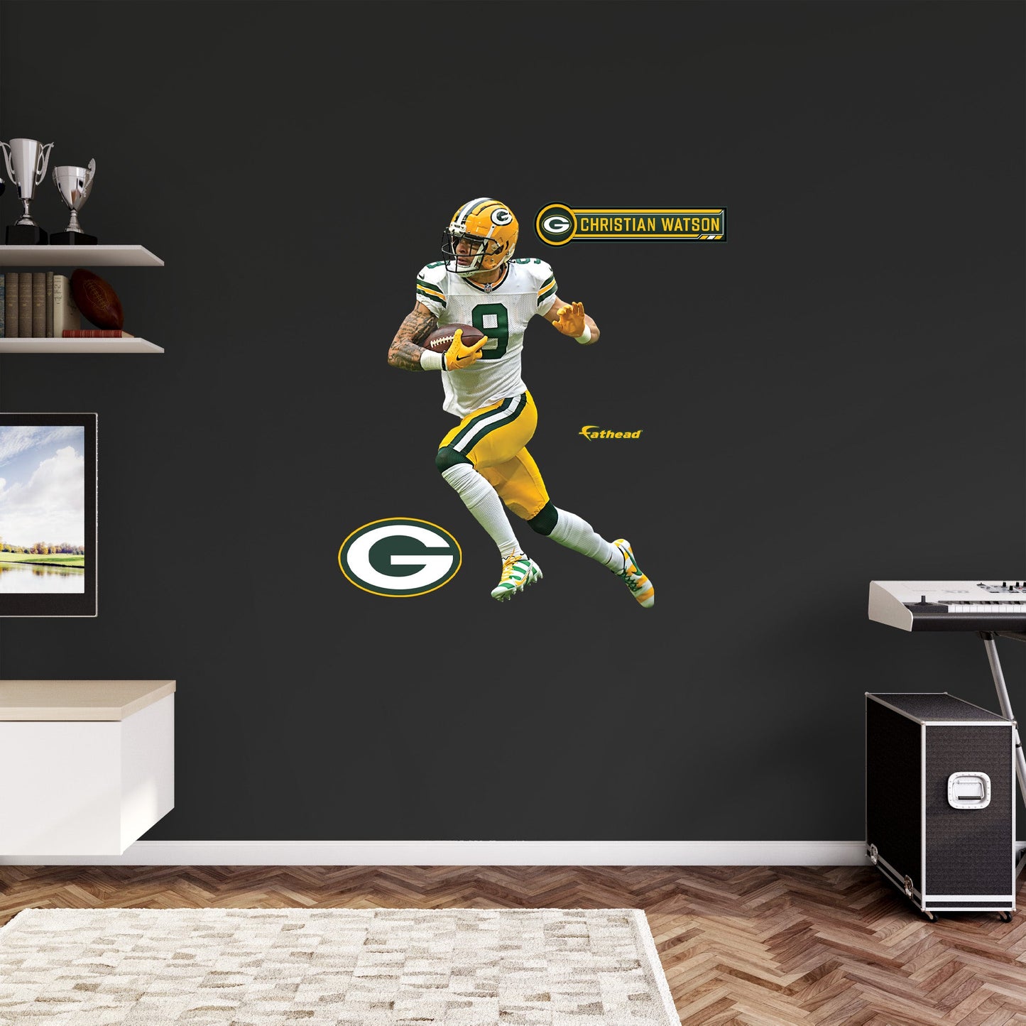 Green Bay Packers: Christian Watson         - Officially Licensed NFL Removable     Adhesive Decal
