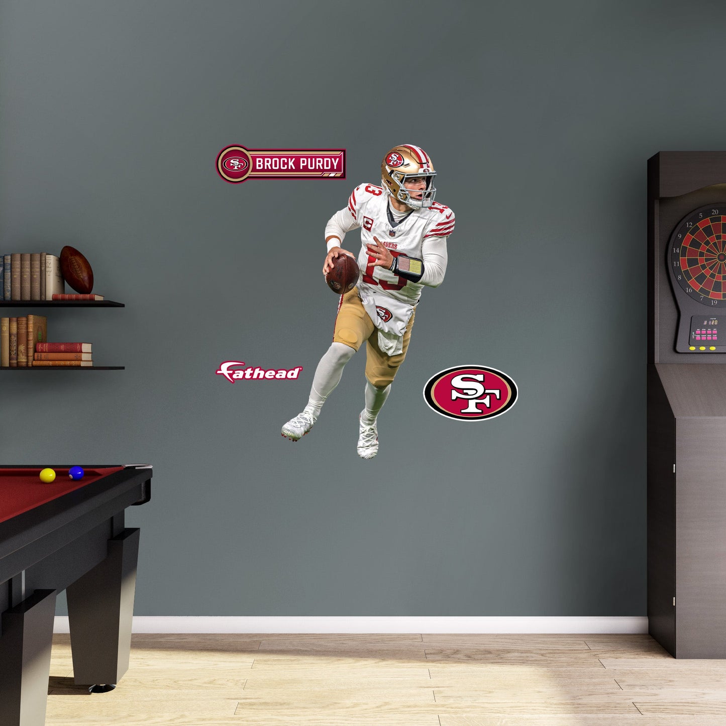 San Francisco 49ers: Brock Purdy Away        - Officially Licensed NFL Removable     Adhesive Decal