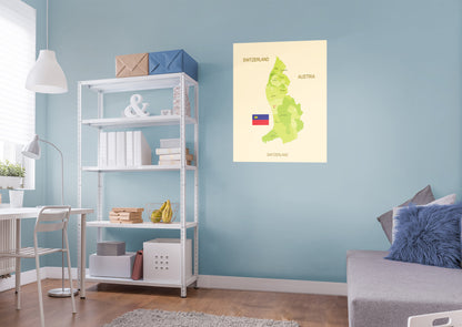 Maps of Europe: Liechtenstein Mural        -   Removable Wall   Adhesive Decal