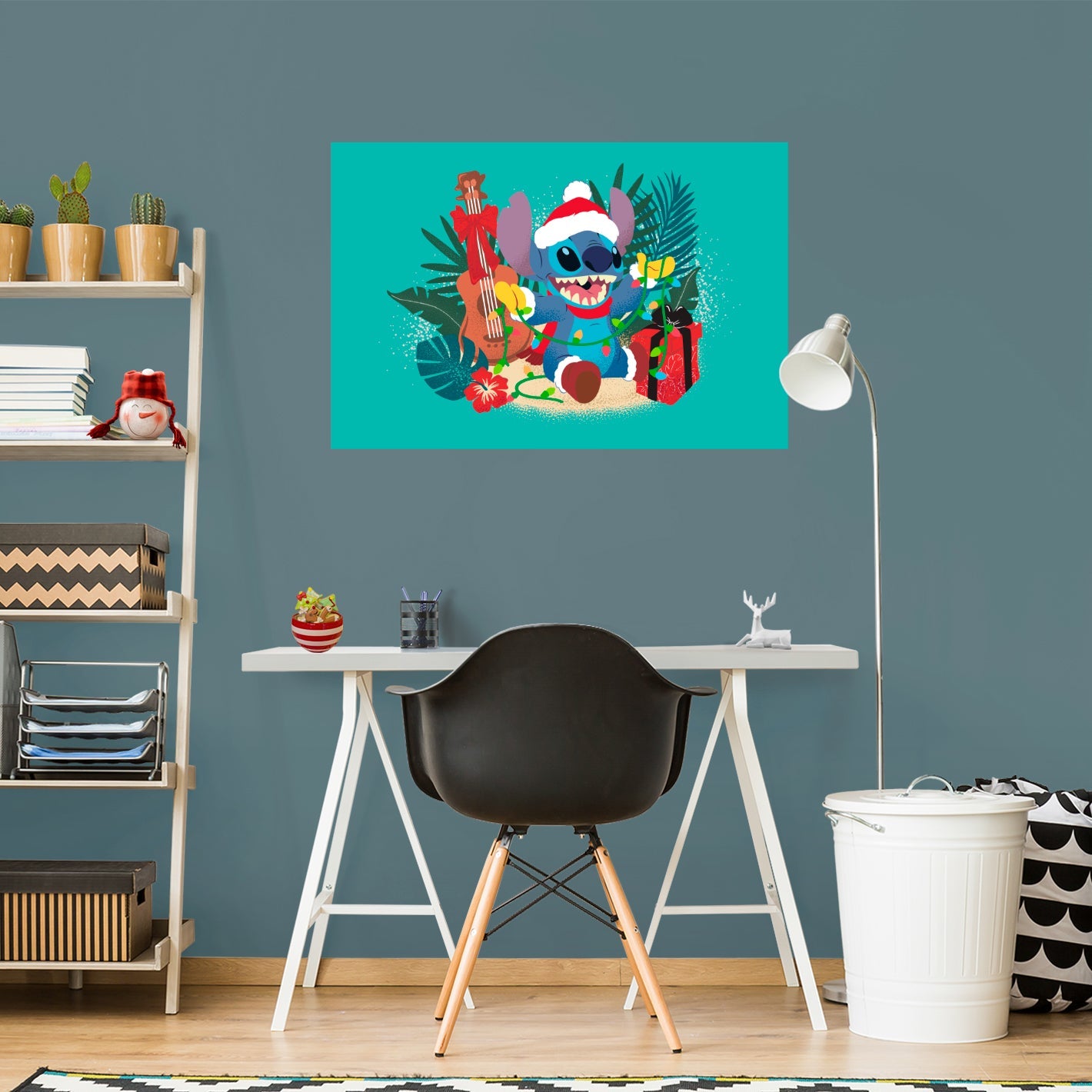 Lilo & Stitch Festive Cheer: Stitch Presents Mural - Officially Licensed Disney Removable Adhesive Decal