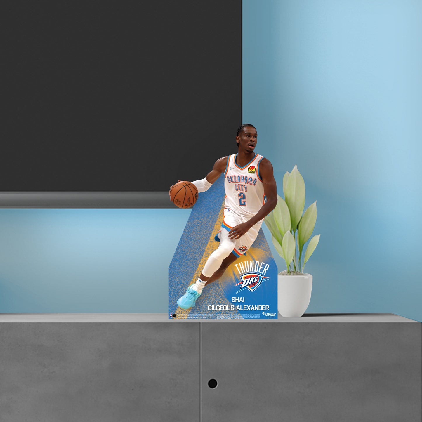 Oklahoma City Thunder: Shai Gilgeous-Alexander Mini Cardstock Cutout - Officially Licensed NBA Stand Out