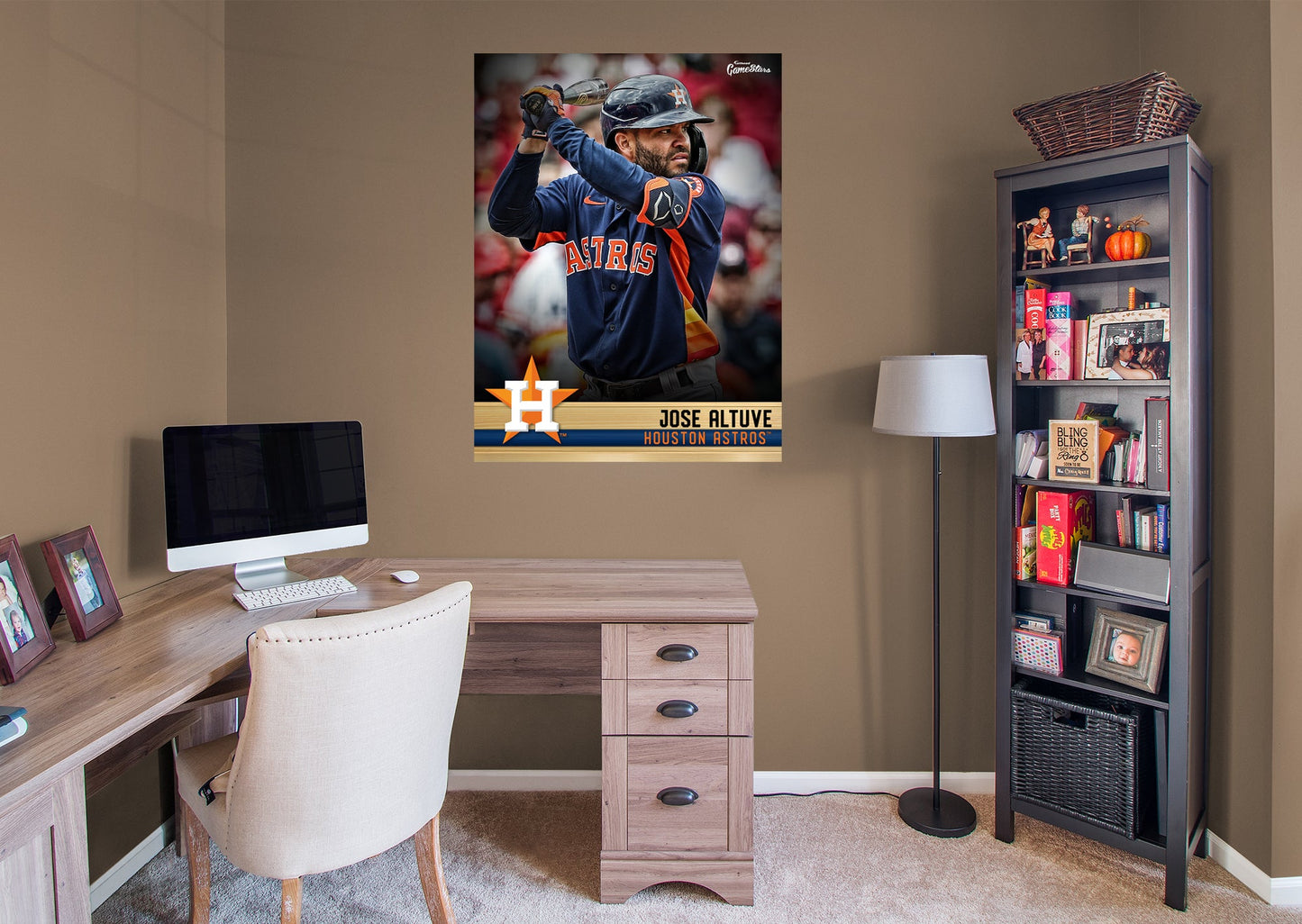 Houston Astros: Jose Altuve  GameStar        - Officially Licensed MLB Removable Wall   Adhesive Decal