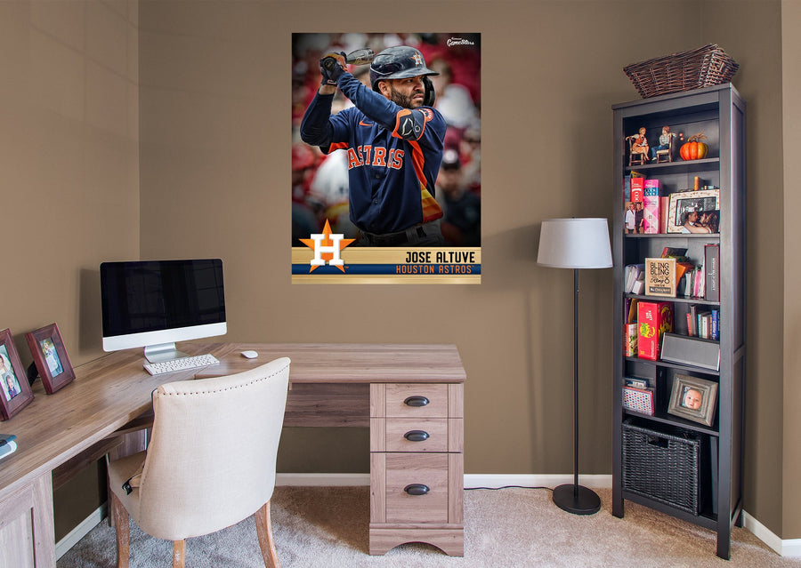 José Altuve - GameStars Series - Peel & Stick Poster - Official MLB - Houston Astros - Reusable Vinyl Wall Decal
