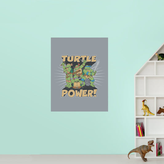 Teenage Mutant Ninja Turtles:  Turtle Power Poster        - Officially Licensed Nickelodeon Removable     Adhesive Decal