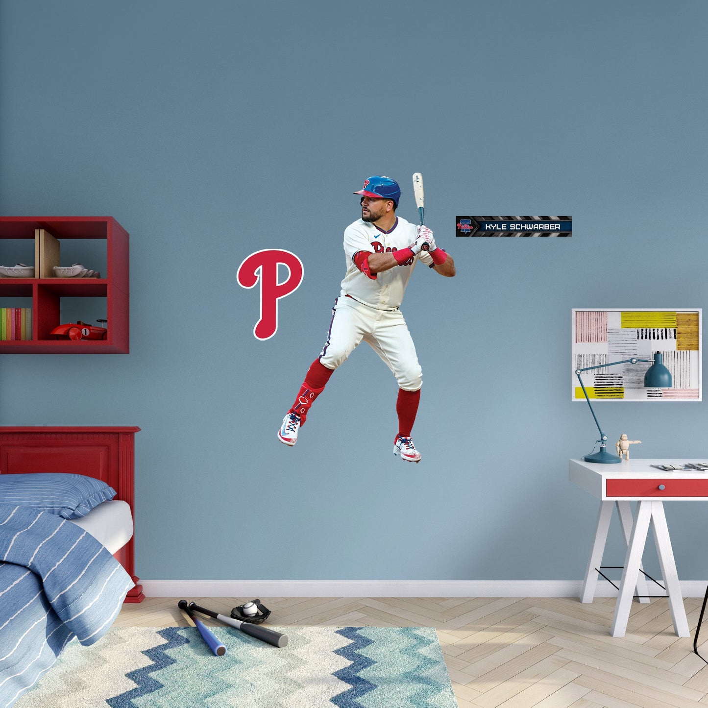 Philadelphia Phillies: Kyle Schwarber         - Officially Licensed MLB Removable     Adhesive Decal