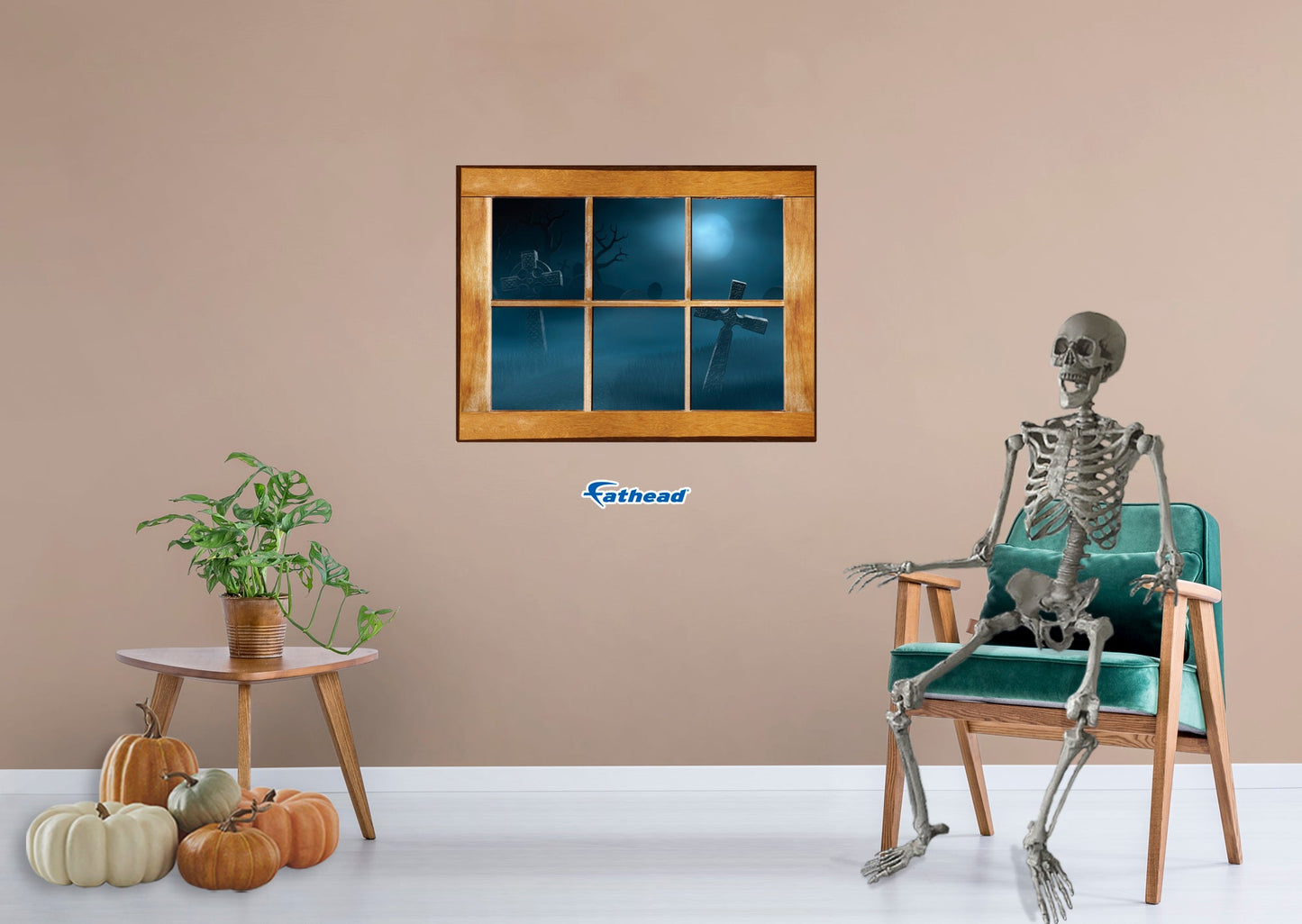 Halloween:  Grave Stones Icon Instant Windows        -   Removable Wall   Adhesive Decal