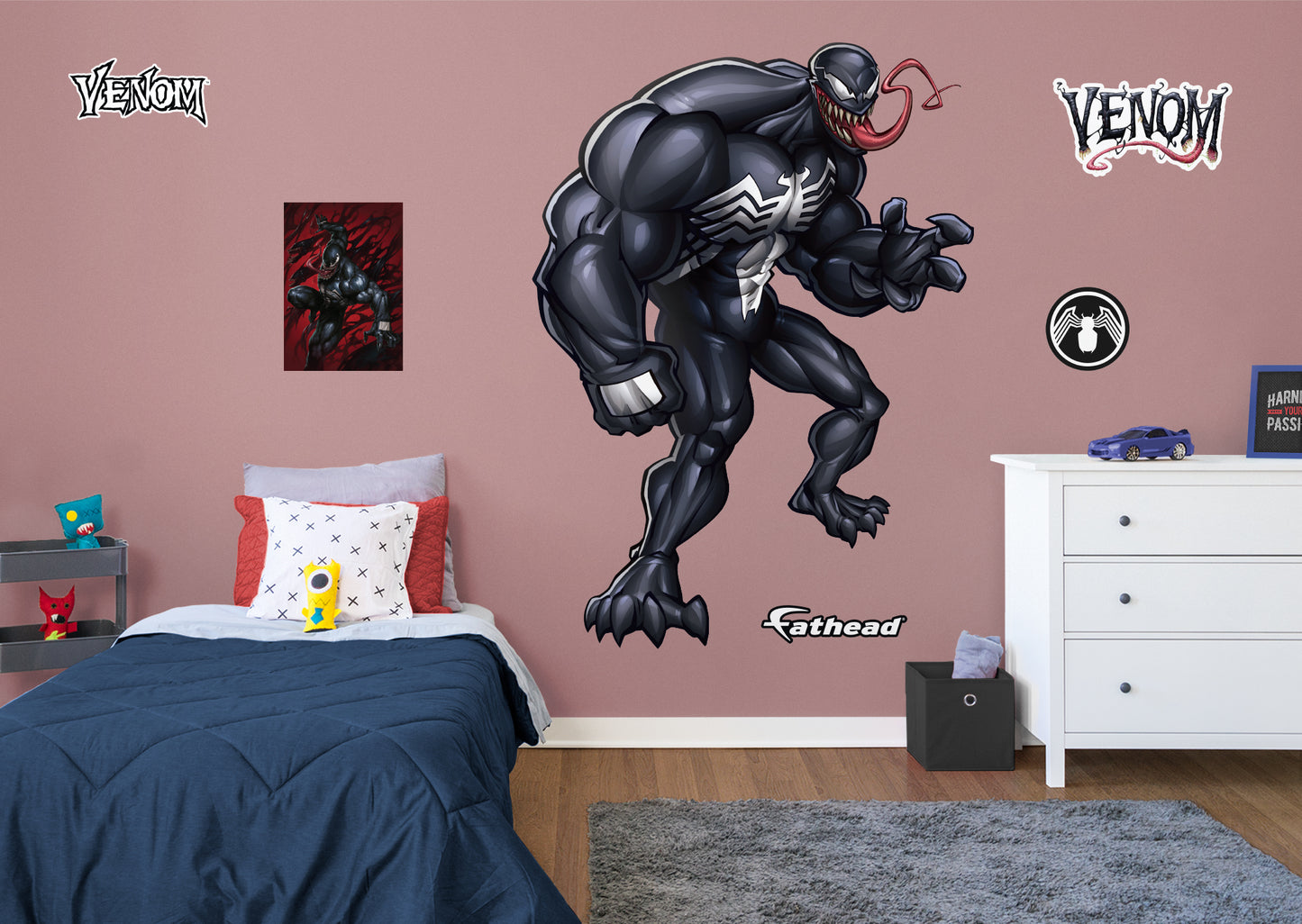Venom: Venom Retro RealBig        - Officially Licensed Marvel Removable     Adhesive Decal
