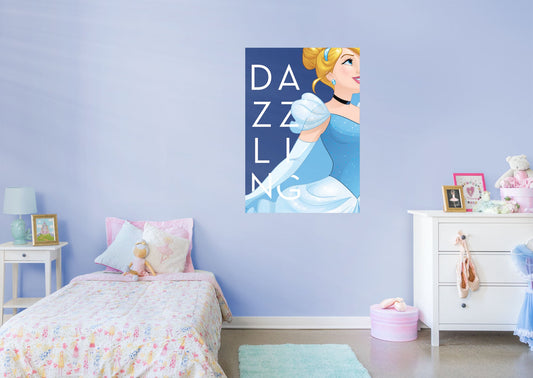 Cinderella:  Dazzling Mural        - Officially Licensed Disney Removable Wall   Adhesive Decal