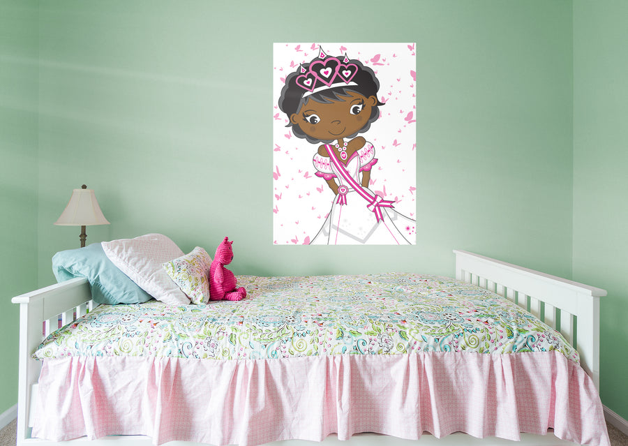 Nursery Princess:  White Dress Part 1 Mural        -   Removable Wall   Adhesive Decal