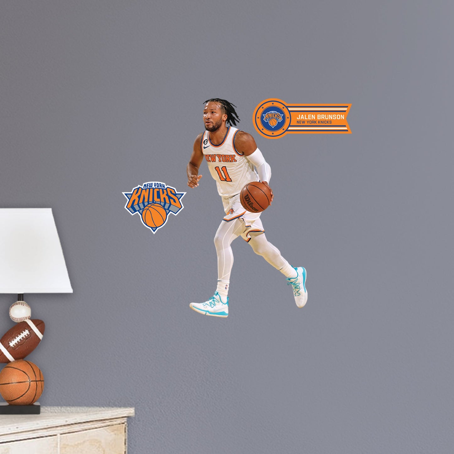 New York Knicks: Jalen Brunson - Officially Licensed NBA Removable Adhesive Decal