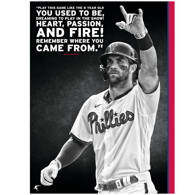 Philadelphia Phillies Bryce Harper Inspirational Poster Officially