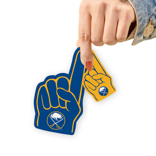Buffalo Sabres:    Foam Finger Minis        - Officially Licensed NHL Removable     Adhesive Decal