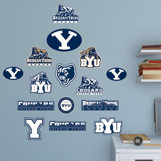 BYU Cougars: Logo Assortment - Officially Licensed Removable Wall Decals