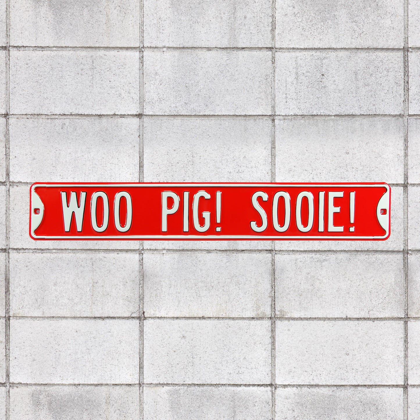 Arkansas Razorbacks: Woo Pig! Sooie! - Officially Licensed Metal Street Sign