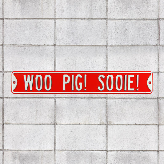 Arkansas Razorbacks: Woo Pig! Sooie! - Officially Licensed Metal Street Sign
