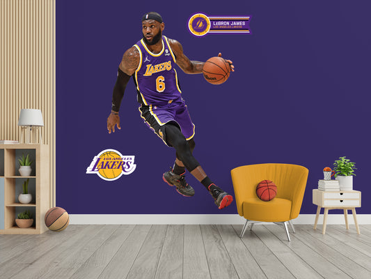 Los Angeles Lakers: LeBron James 2021 Statement Jersey        - Officially Licensed NBA Removable     Adhesive Decal