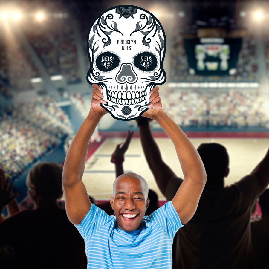Skull - Big Head - Official NBA - Brooklyn Nets - Foam Core Cutout