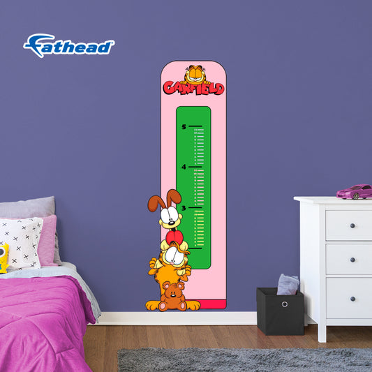 Garfield: Garfield, Odie & Pooky Growth Chart        - Officially Licensed Nickelodeon Removable     Adhesive Decal