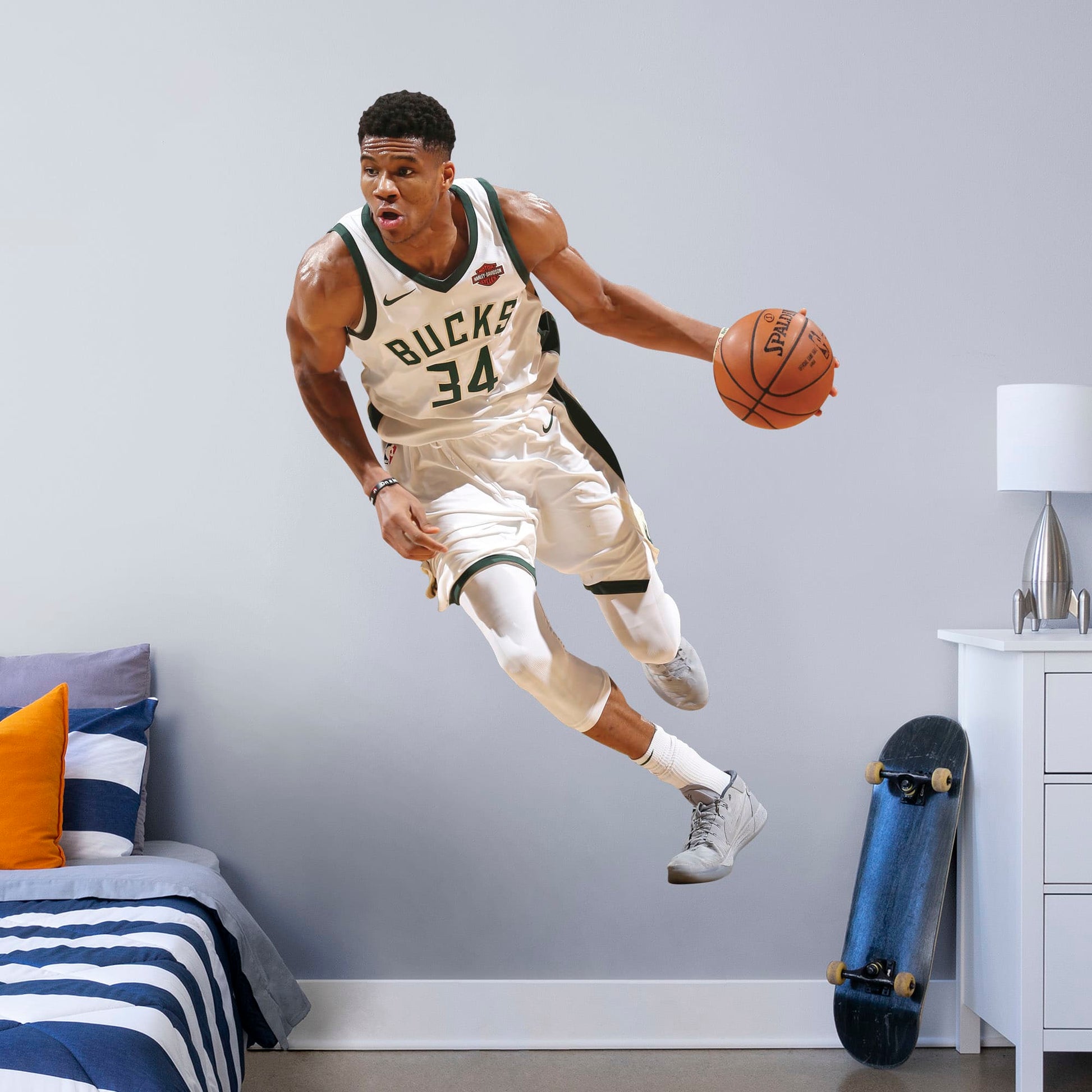 Milwaukee Bucks: Giannis Antetokounmpo 2021 Black Jersey - Officially  Licensed NBA Removable Wall Adhesive Decal