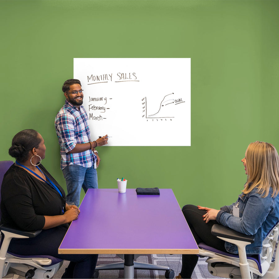 Whiteboard: X-Large - Removable Dry Erase Vinyl Decal