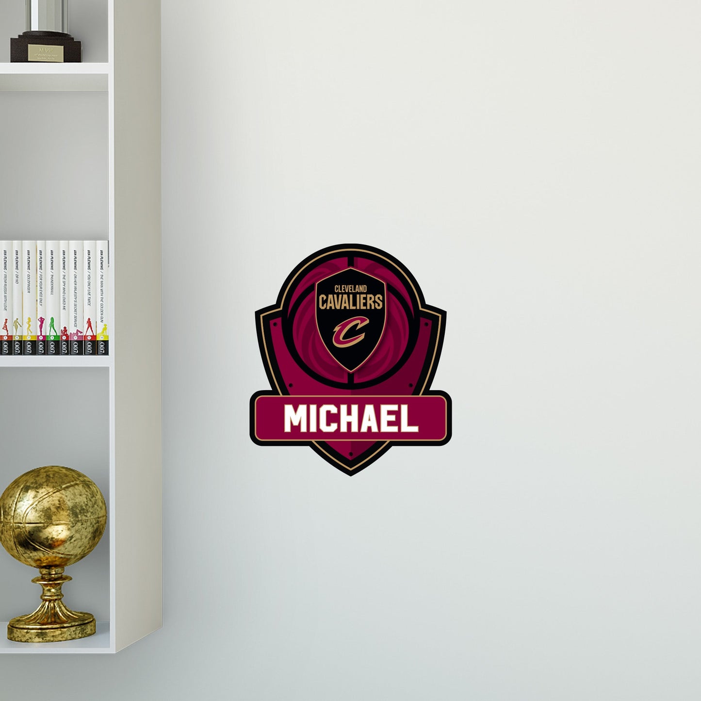 Cleveland Cavaliers: Badge Personalized Name - Officially Licensed NBA Removable Adhesive Decal