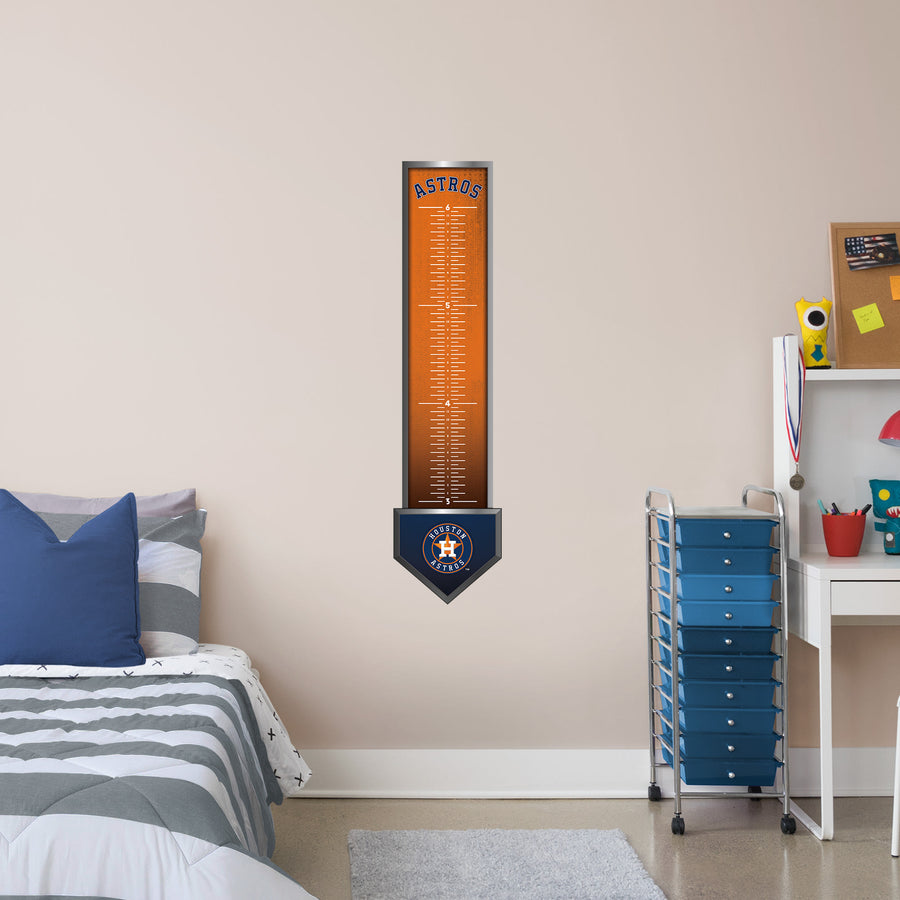 Houston Astros - Growth Chart - Official MLB - Reusable Vinyl Wall Decal
