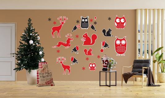 Seasons Decor: Winter Animals Collection - Removable Adhesive Decal