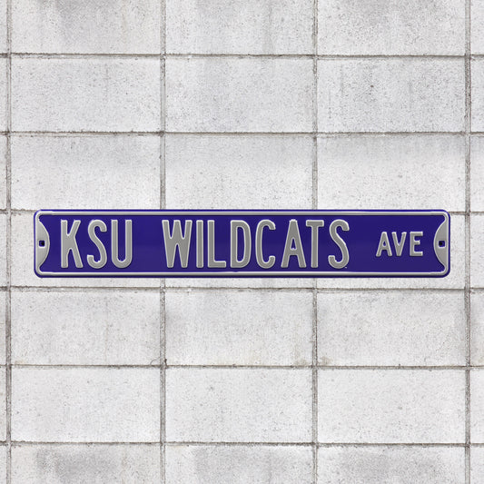 Kansas State Wildcats: Kansas State Wildcats Avenue (Purple) - Officially Licensed Metal Street Sign