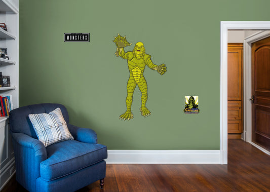 Universal Monsters: Creature from the Black Lagoon Animated RealBig        - Officially Licensed NBC Universal Removable Wall   Adhesive Decal