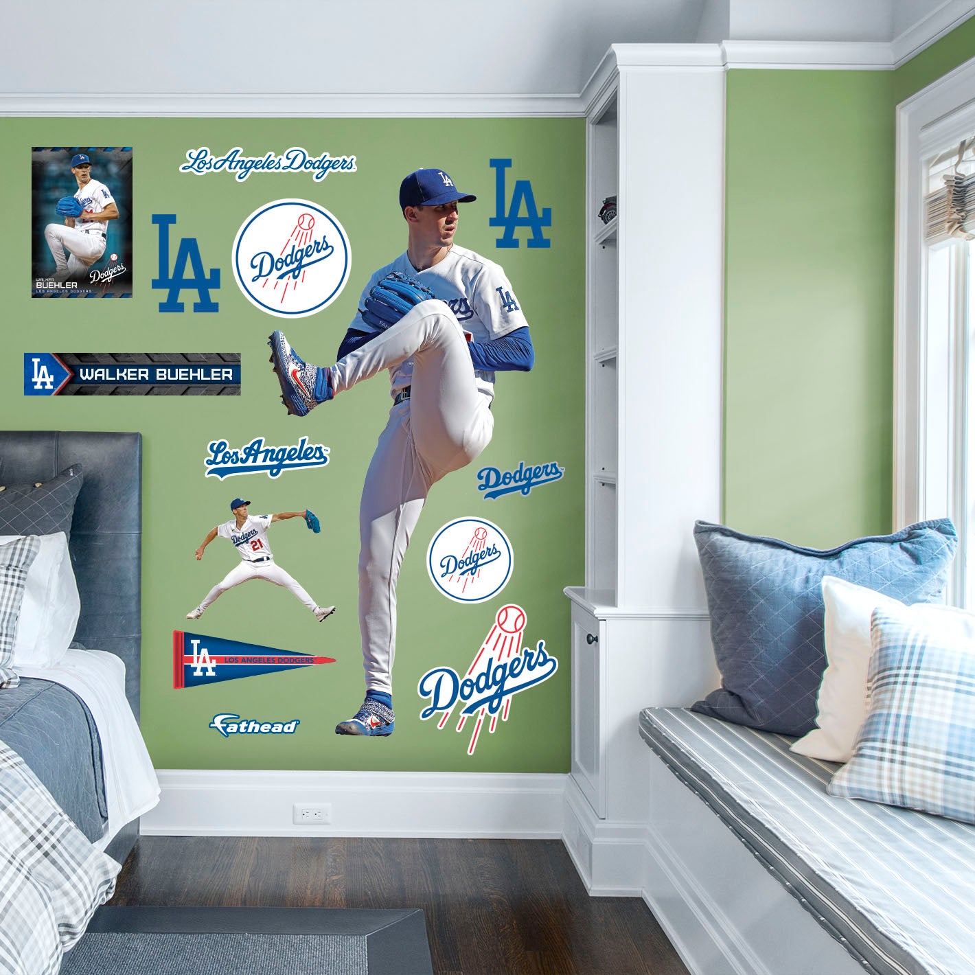 Los Angeles Dodgers: Walker Buehler - Officially Licensed MLB Removable Adhesive Decal