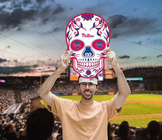 Philadelphia Phillies:   Skull   Foam Core Cutout  - Officially Licensed MLB    Big Head