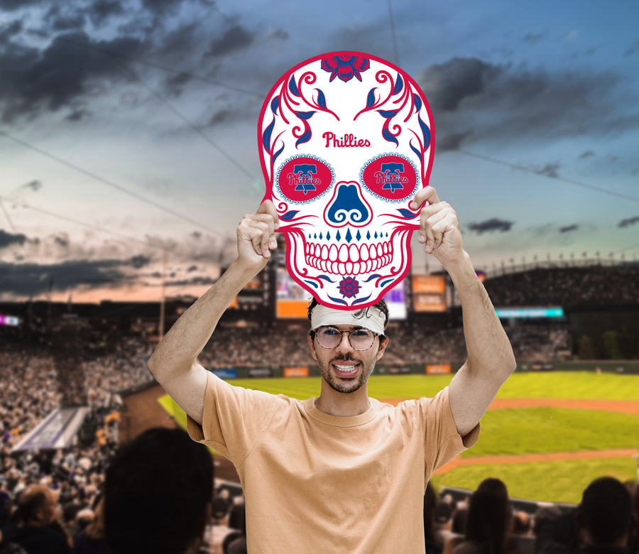 Skull - Big Head - Official MLB - Philadelphia Phillies - Foam Core Cutout