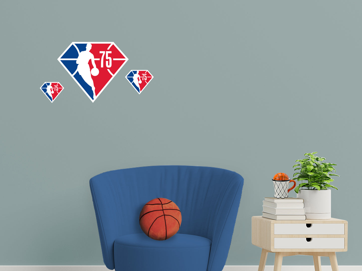 75th Anniversary:  2021 Logo        - Officially Licensed NBA Removable     Adhesive Decal