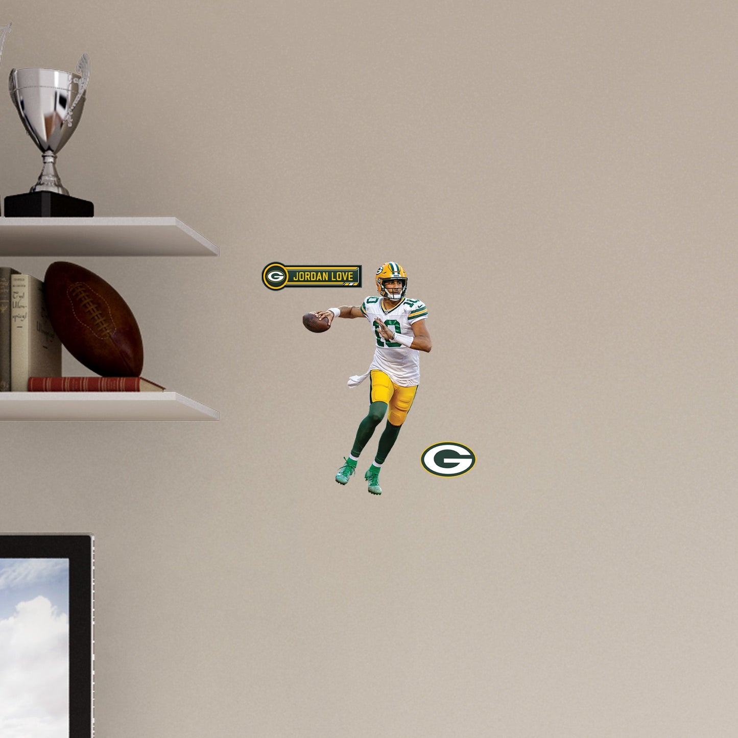 Green Bay Packers: Jordan Love         - Officially Licensed NFL Removable     Adhesive Decal