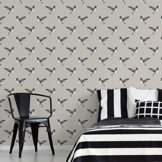 Ravenhound (Taupe) - Peel & Stick Wallpaper