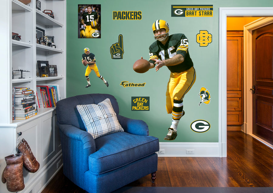 Bart Starr - RealBig Legend Collection - Official NFL - Green Bay Packers - Reusable Vinyl Wall Decals