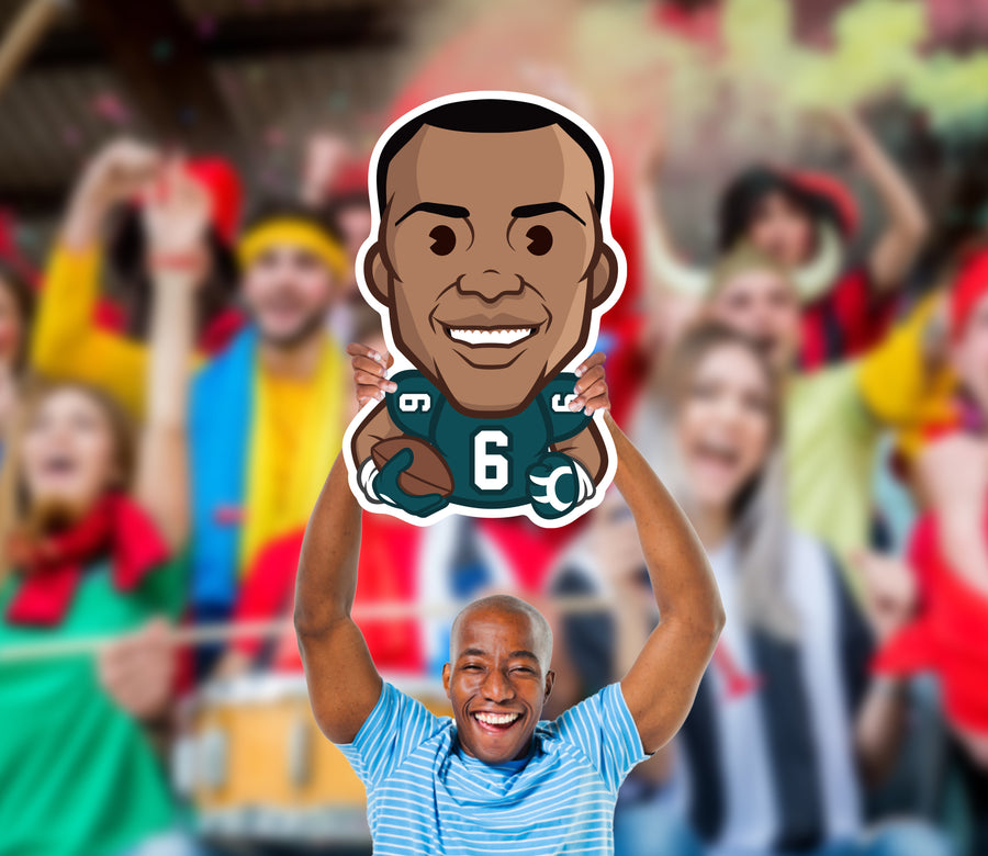 DeVonta Smith Emoji - Big Head - Official NFLPA - Philadelphia Eagles - Foam Core Cutout