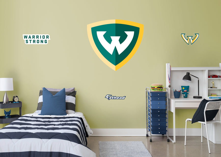 Wayne State Warriors - RealBig Logo Collection - Official NCAA - Reusable Vinyl Wall Decals
