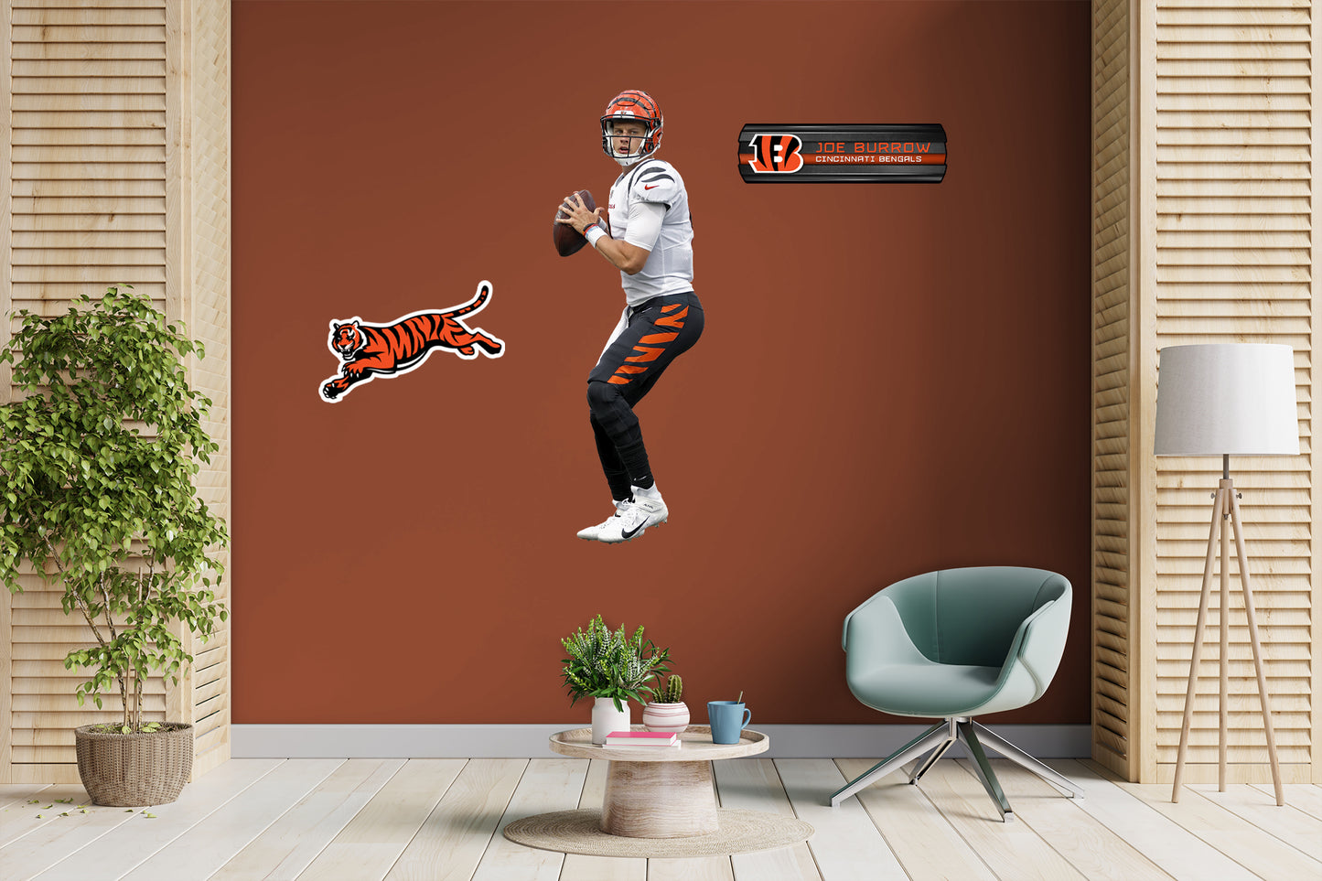 Cincinnati Bengals: Joe Burrow 2021        - Officially Licensed NFL Removable     Adhesive Decal