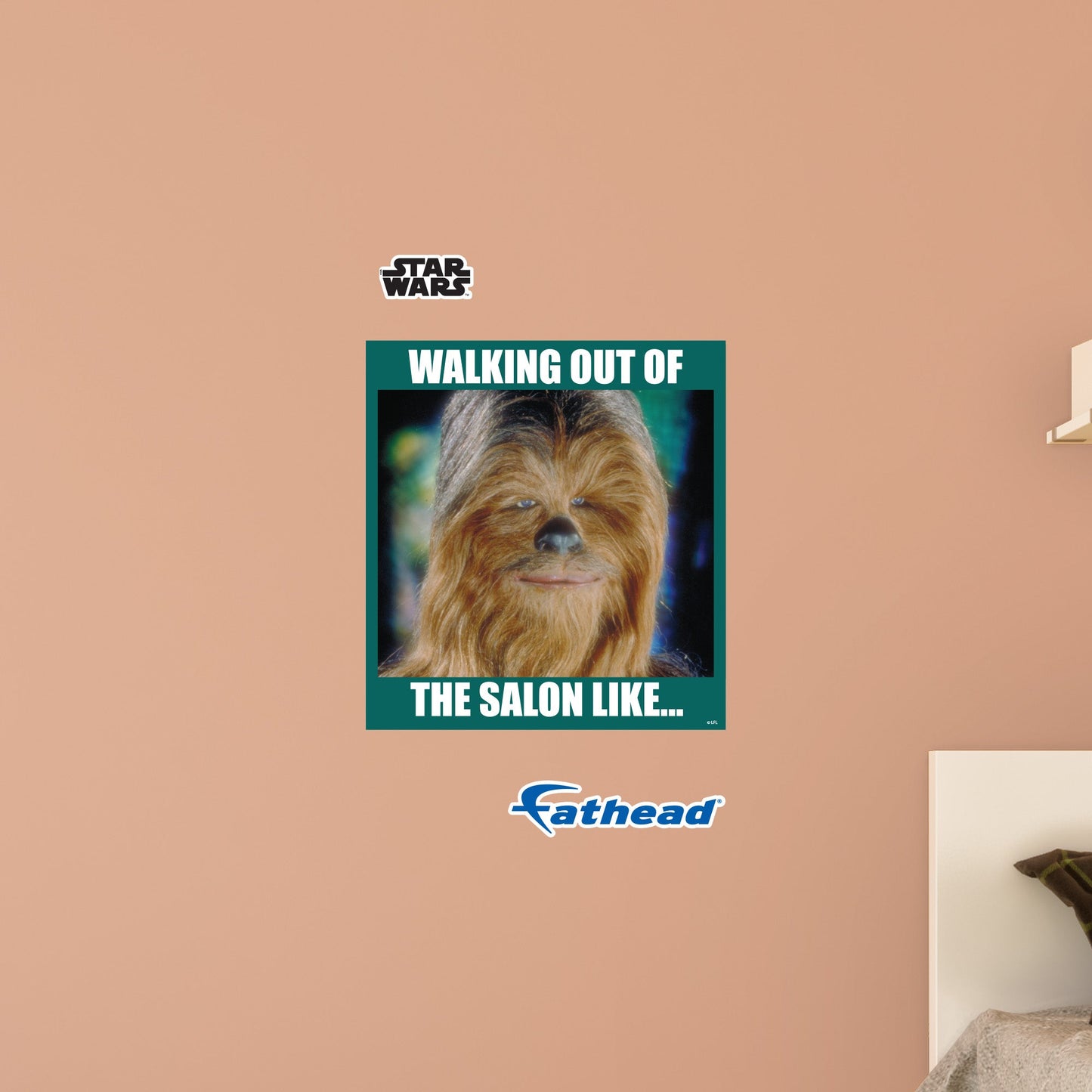 Walking Out Of The Salon meme Poster        - Officially Licensed Star Wars Removable     Adhesive Decal