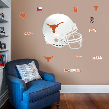 Texas Longhorns: Helmet - Officially Licensed NCAA Removable Adhesive Decal