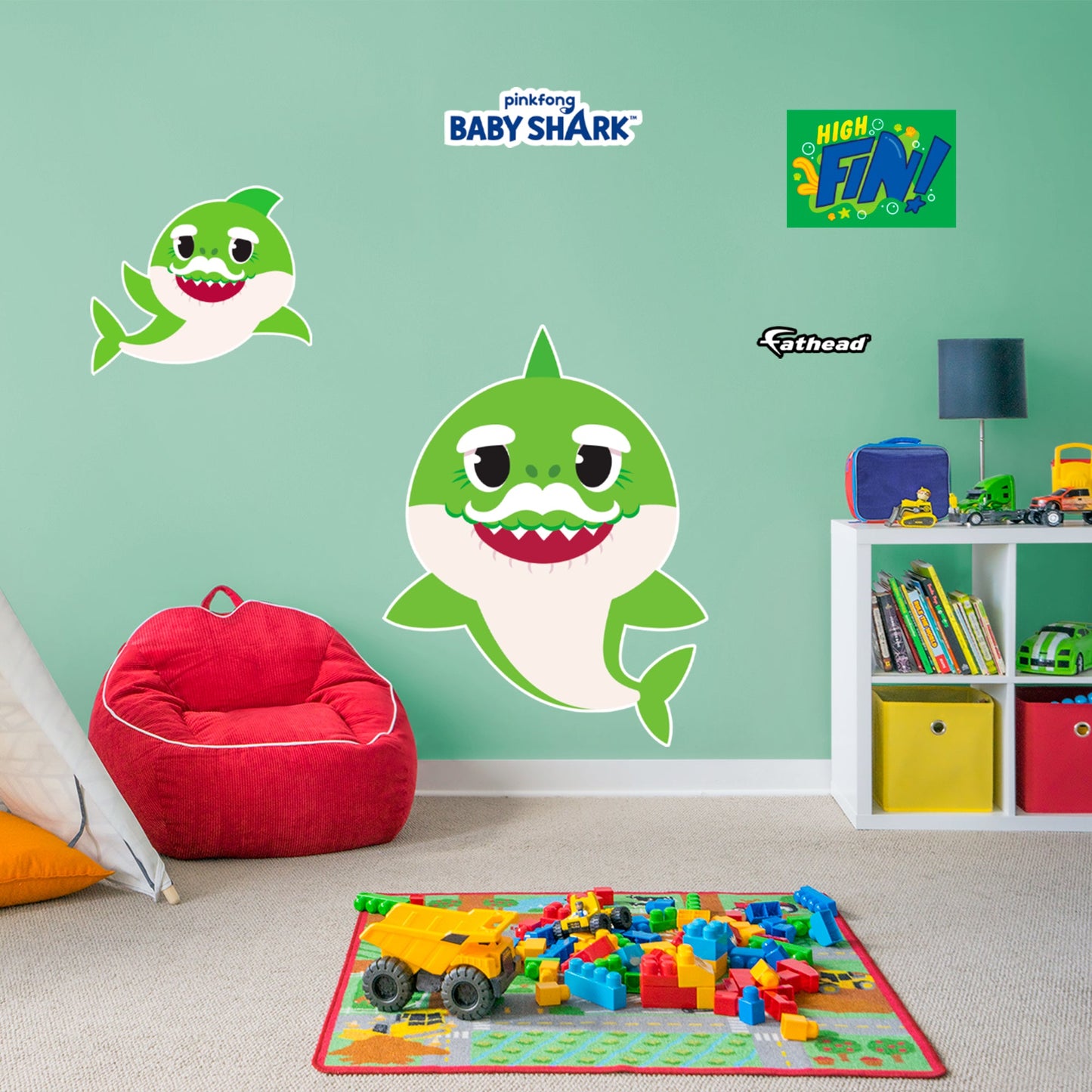 Baby Shark: Grandpa Shark RealBig - Officially Licensed Nickelodeon Removable Adhesive Decal