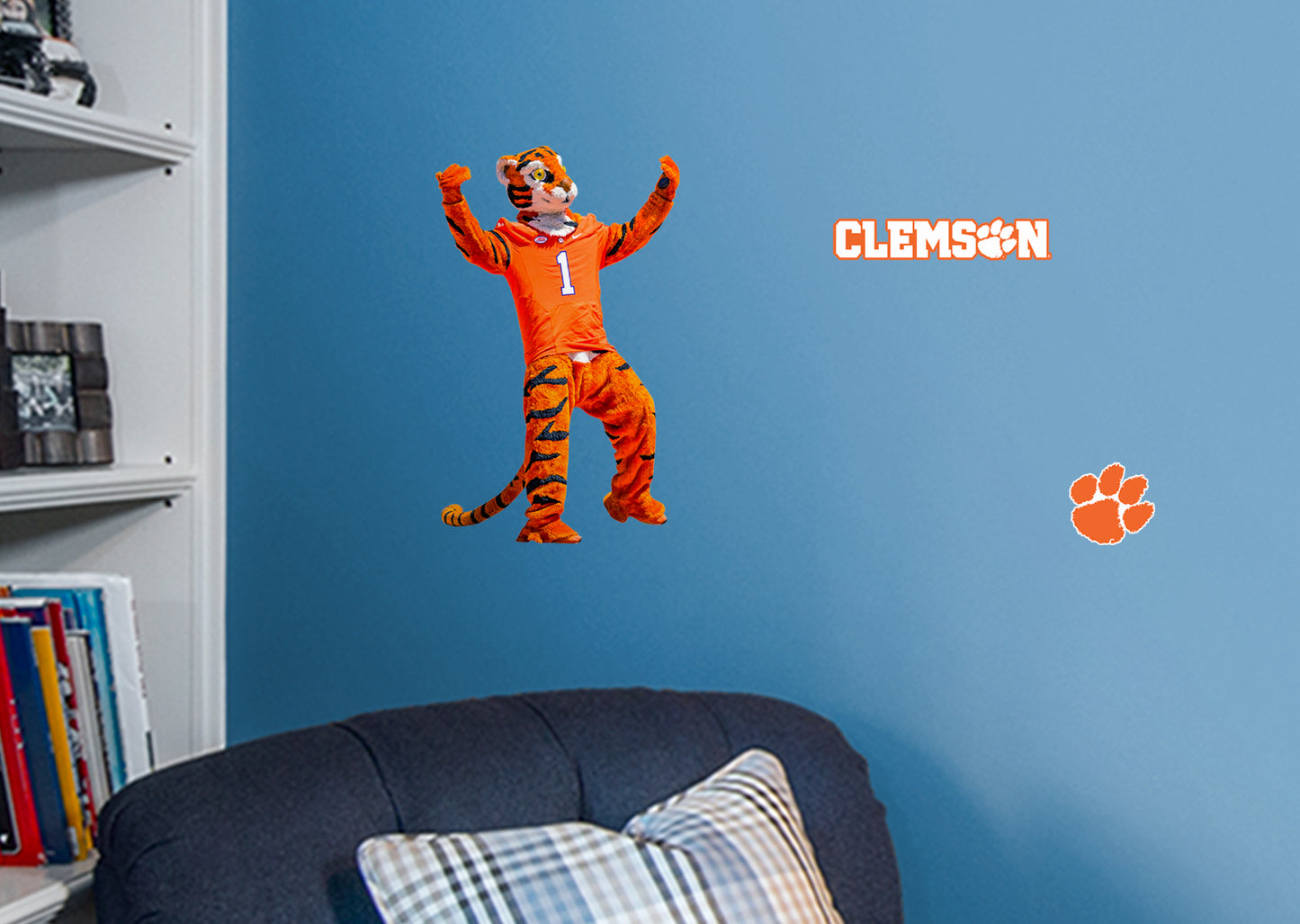 Clemson Tigers: The Tiger  Mascot        - Officially Licensed NCAA Removable Wall   Adhesive Decal