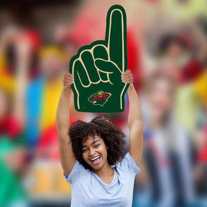 Foam Finger - Big Head - Official NHL - Minnesota Wild - Foam Core Cutout