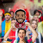 Houston Texans: Nico Collins  Emoji Big head   Foam Core Cutout  - Officially Licensed NFLPA    Big Head